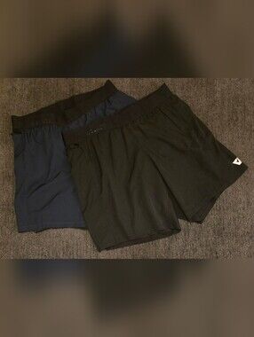 Bundle 2 Pair Men's Grand 2 In 1 Performance Shorts - Black & Navy. Size L